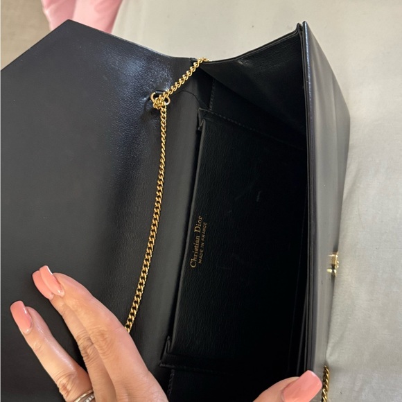 Authentic Dior Black Bag with Gold Chain Accent - Picture 8 of 11
